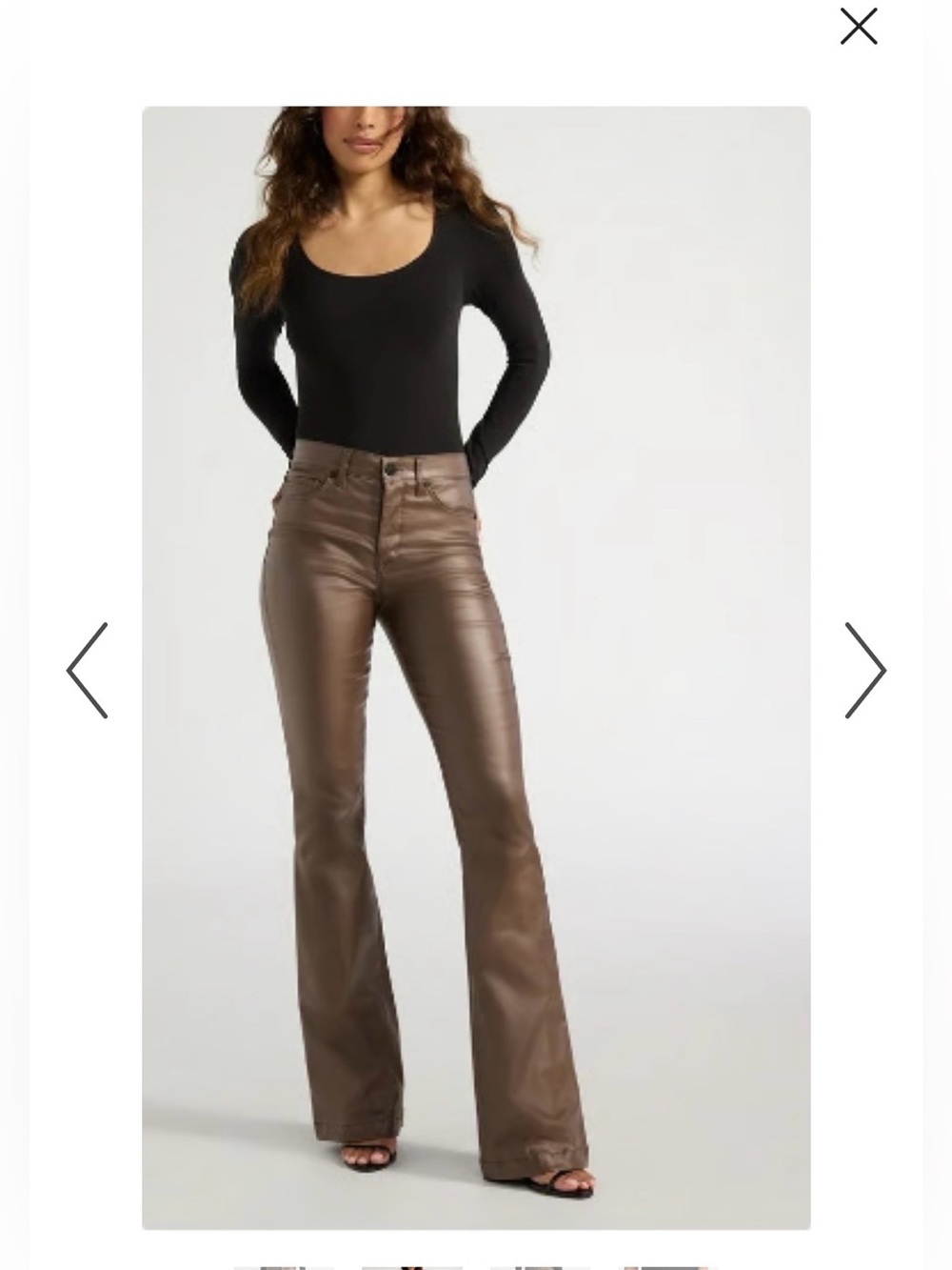 sofia by sofia vergara Flared Jeans in Rust Brown